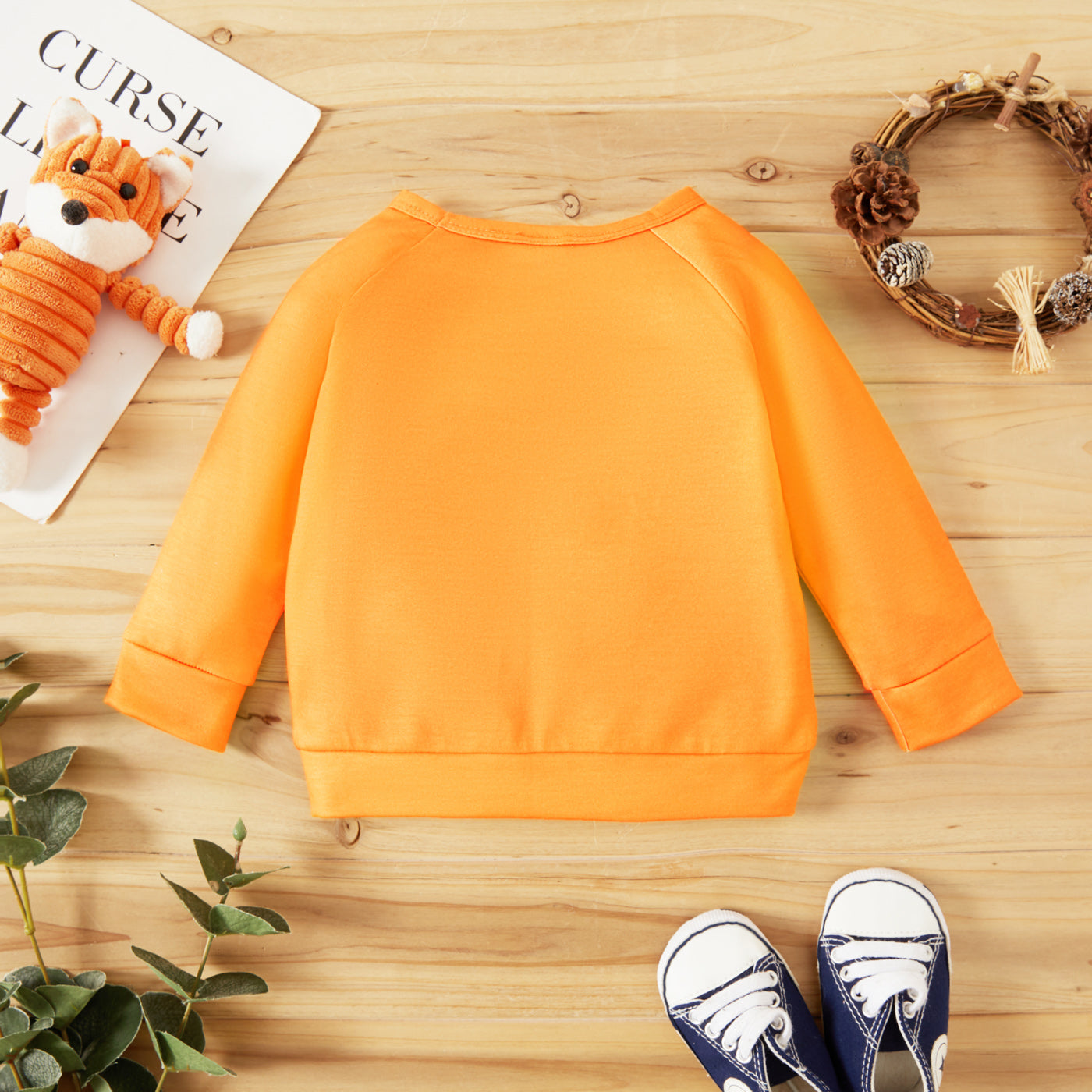 Cartoon Animal Print 3D Ears Long-sleeve Pullover Perfect for Outings and Daily Wear Basic Style