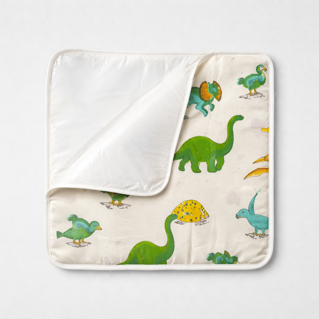 Dinosaur Theam Baby Bedding Set – Soft Cotton Baby Mat with Head Pillow & Side Bolsters (3-Piece Set)