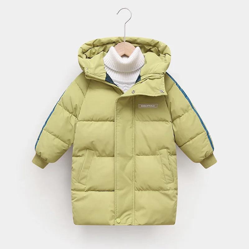 Boy Long Down Jacket Autumn Winter Light Green