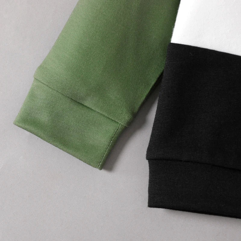 ColorBlock LongSleeve Pullover For Baby Boys Soft Comfortable Crewneck Top