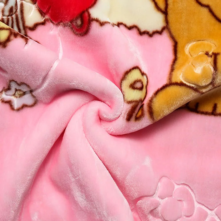 Double Layer Double Sided Cloud Blanket -H