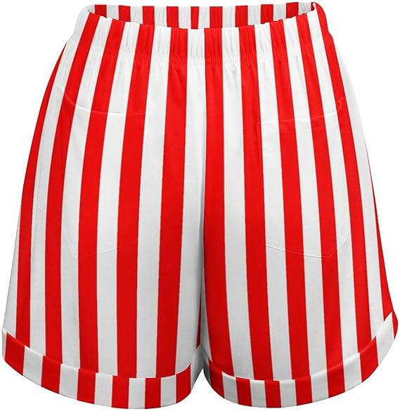 Red and White Stripes Shorts