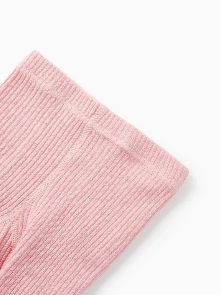 Bowknot Solid Tights Pink