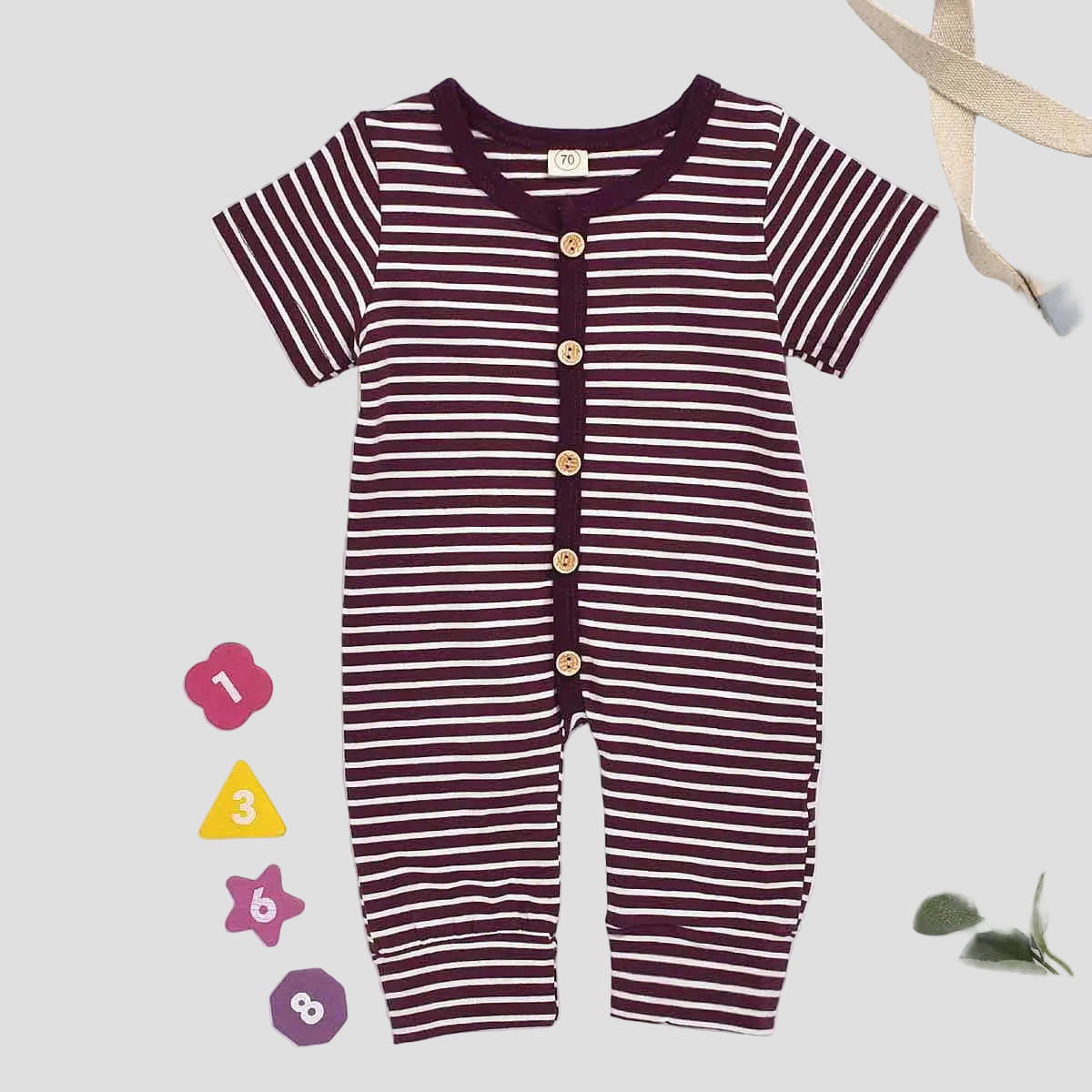 baby allover Short-sleeve Jumpsuit