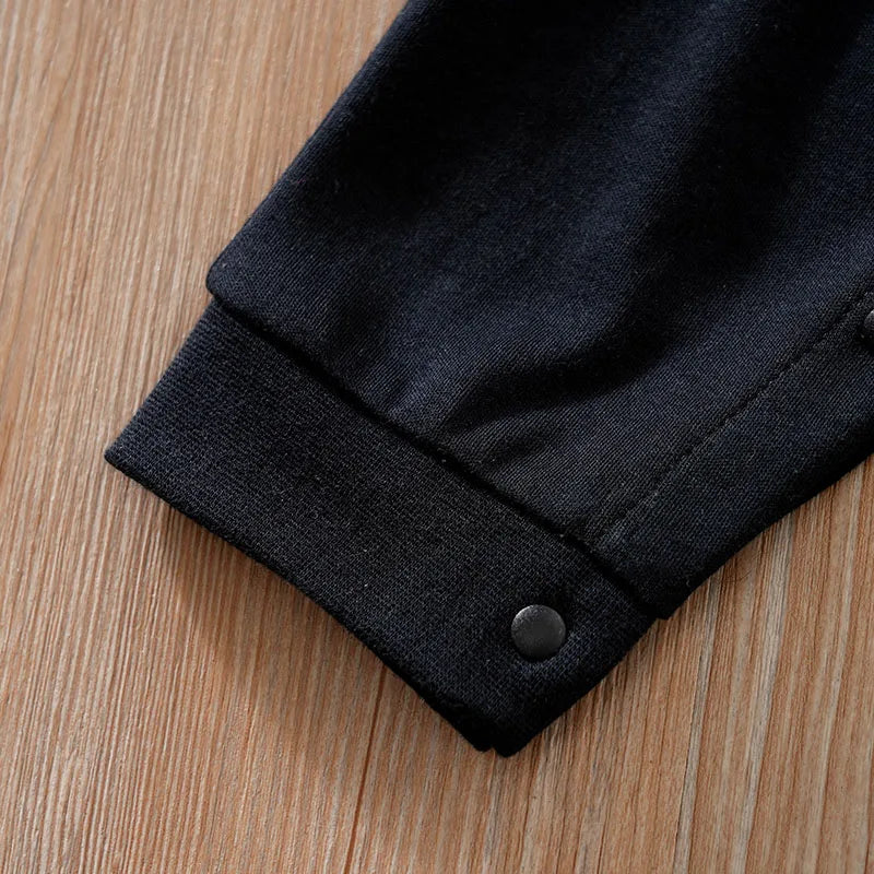 Boy Fashionable Jumpsuit Gentleman Red Tie Suspender