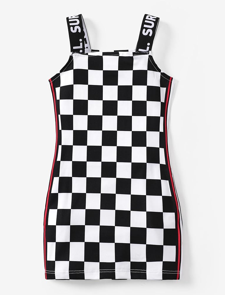 L.O.L. SURPRISE! Girls Dress Graphic Plaid Sleeveless Outfit