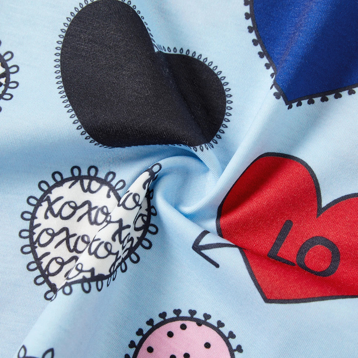 Cute unisex Long-sleeve Love Heart Letter Print Jumpsuit