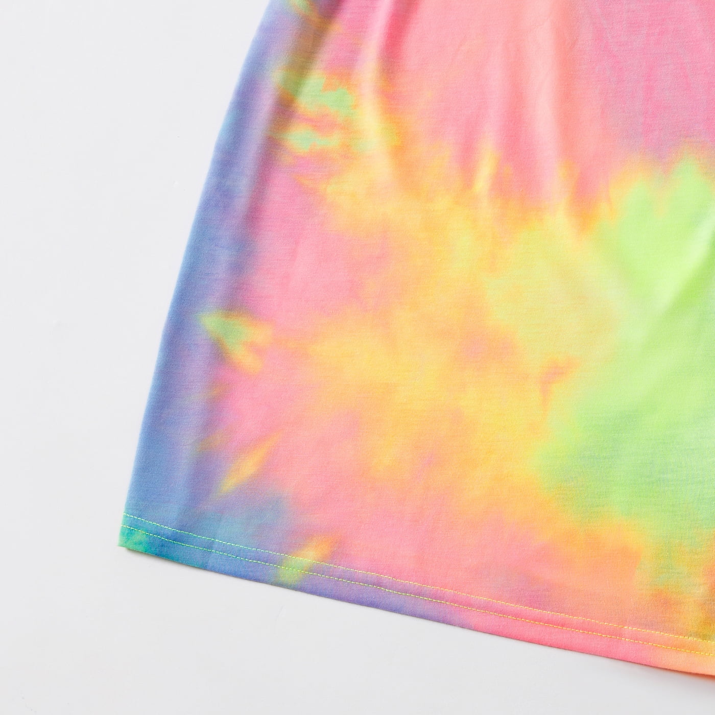 Tie Dye Round Neck Sleeveless Bodycon Dress