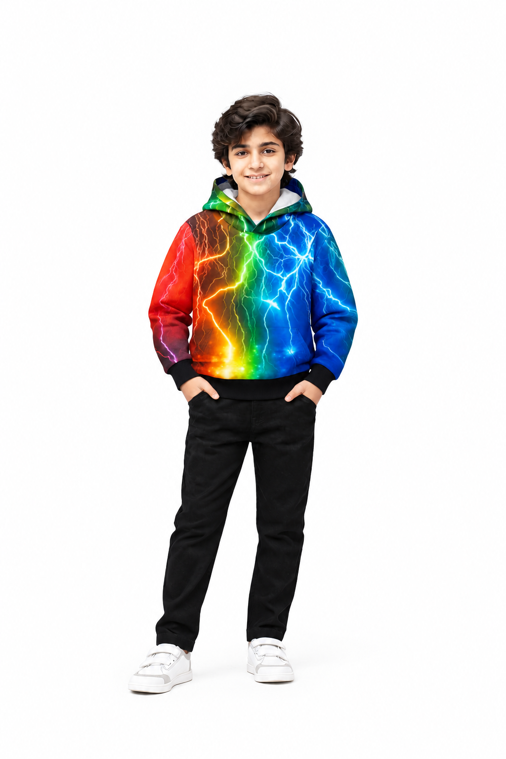 Boys Lightning Graphic Hoodie Sweatshirt