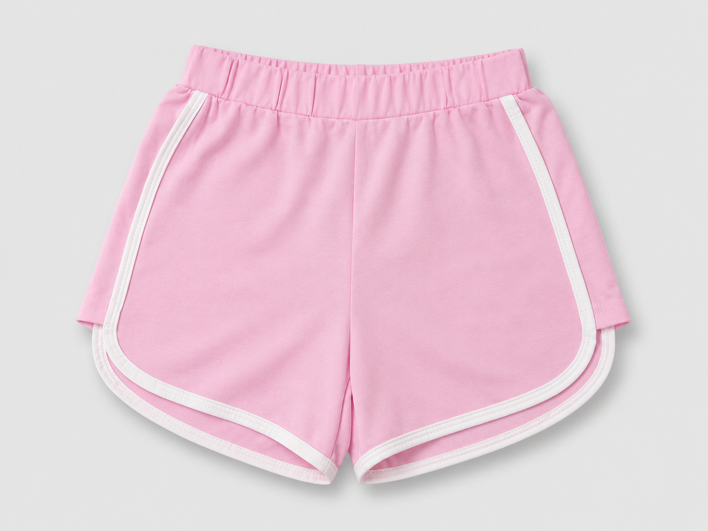 Shorts with White Trim & Elastic Waistband