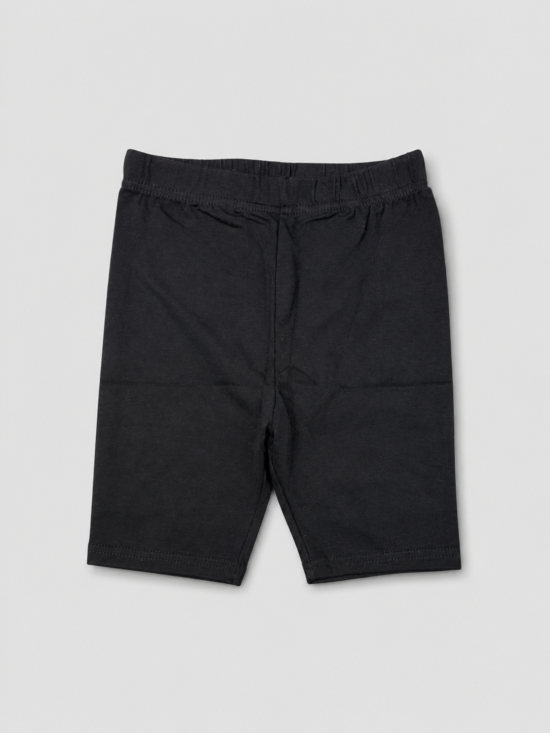 Black Baby/Toddler Cotton Stretch Biker Shorts