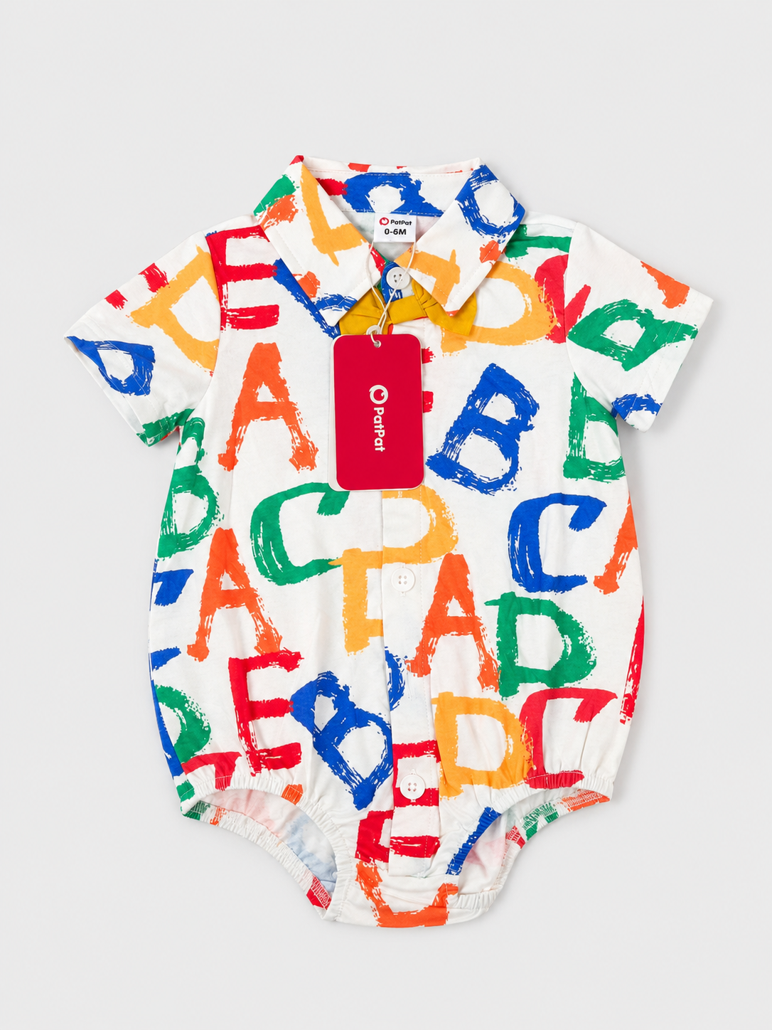 Baby/Toddler Alphabet Print Short Sleeve Shirt Romper