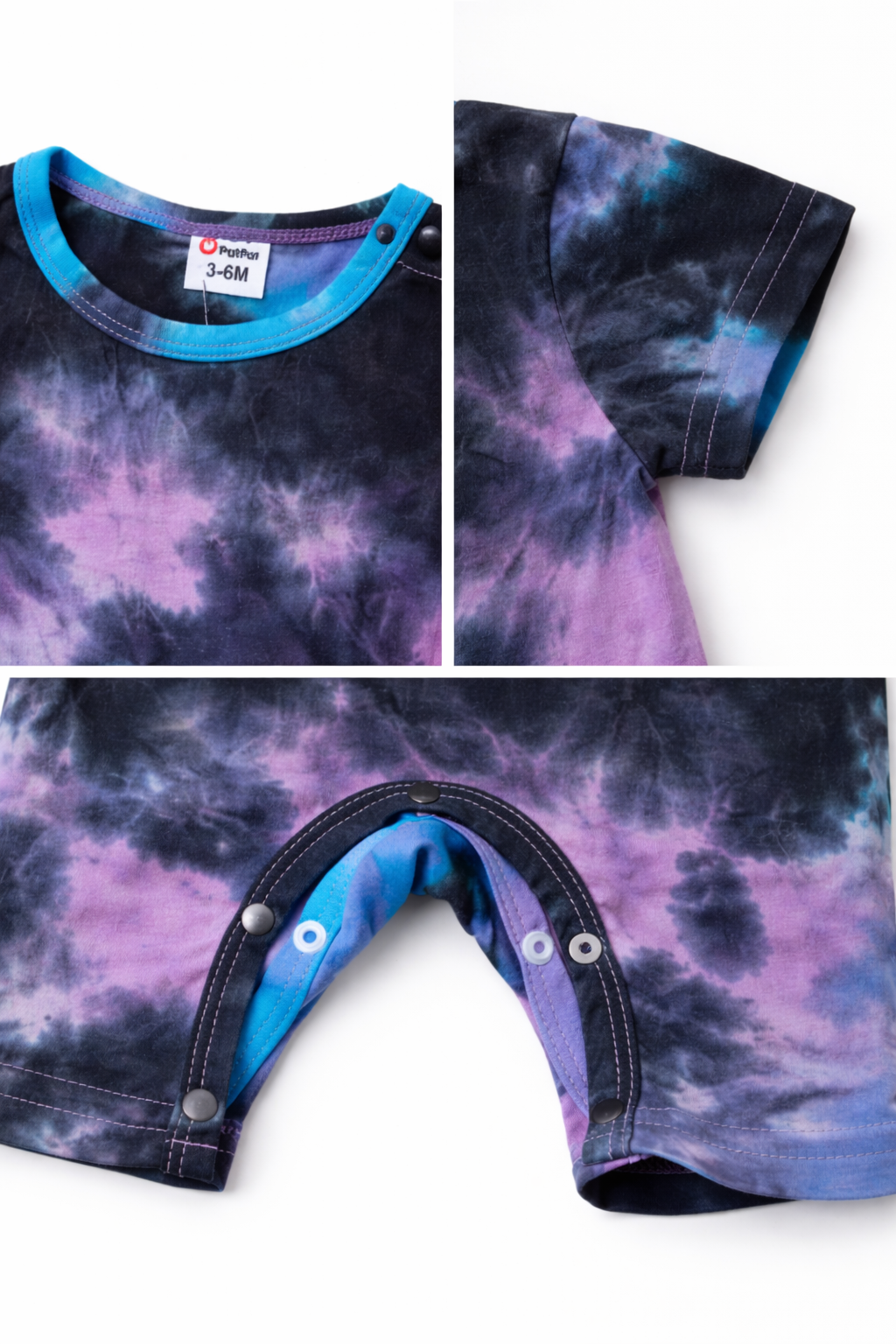 Tie Dye Round Neck Romper