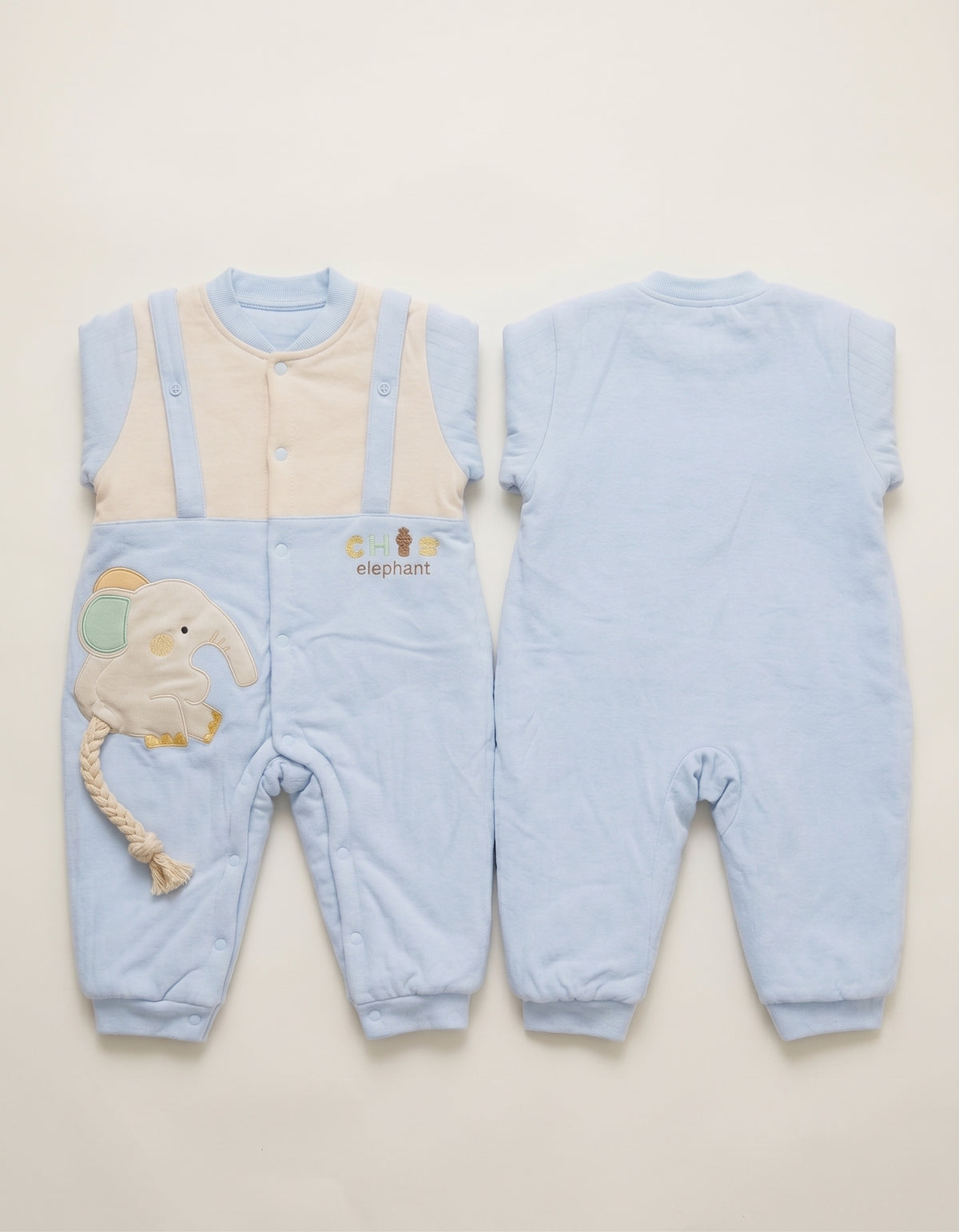 Baby winter warm Quilted coated romper