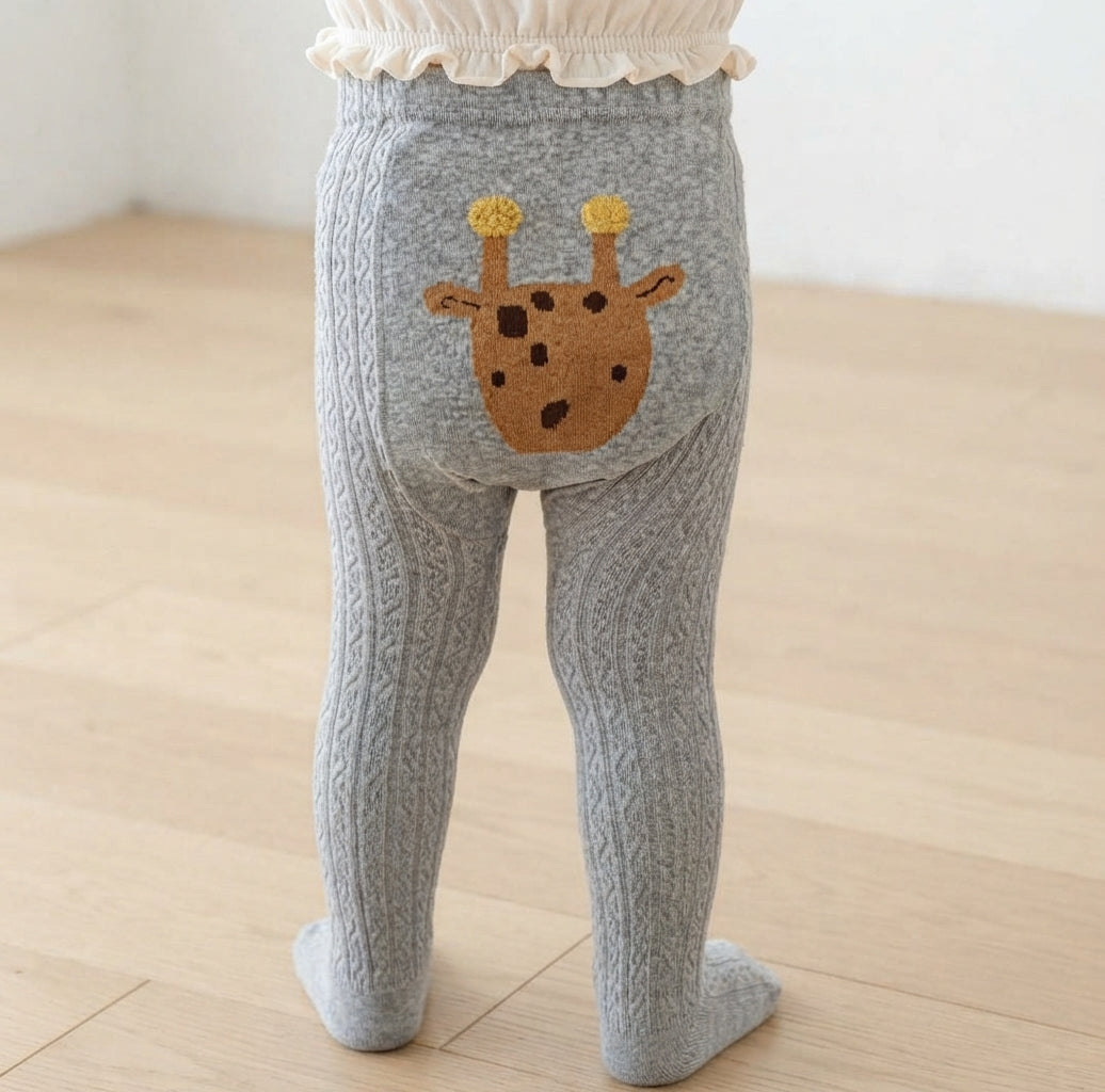 Soft baby leggings with rabbit