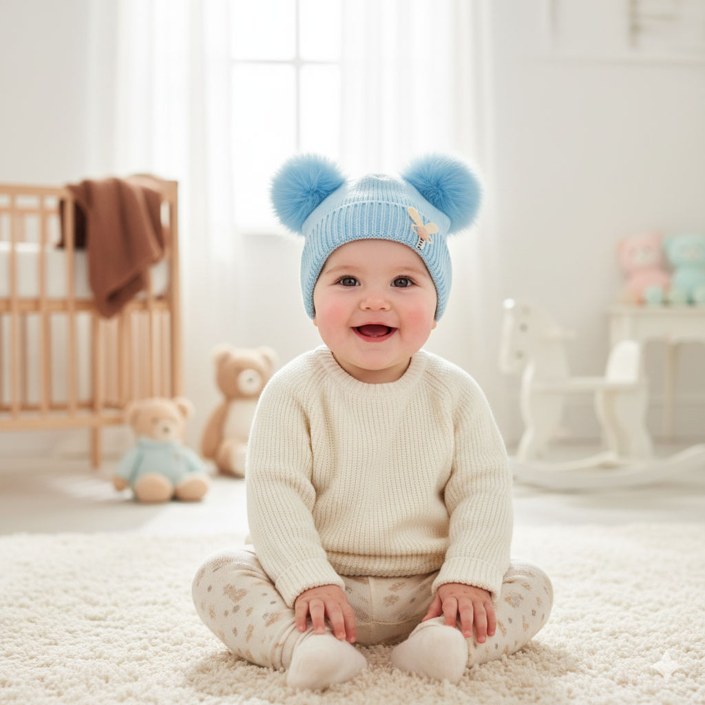 Baby Boys Girls Winter Hat Cute Pattern Knit Beanie