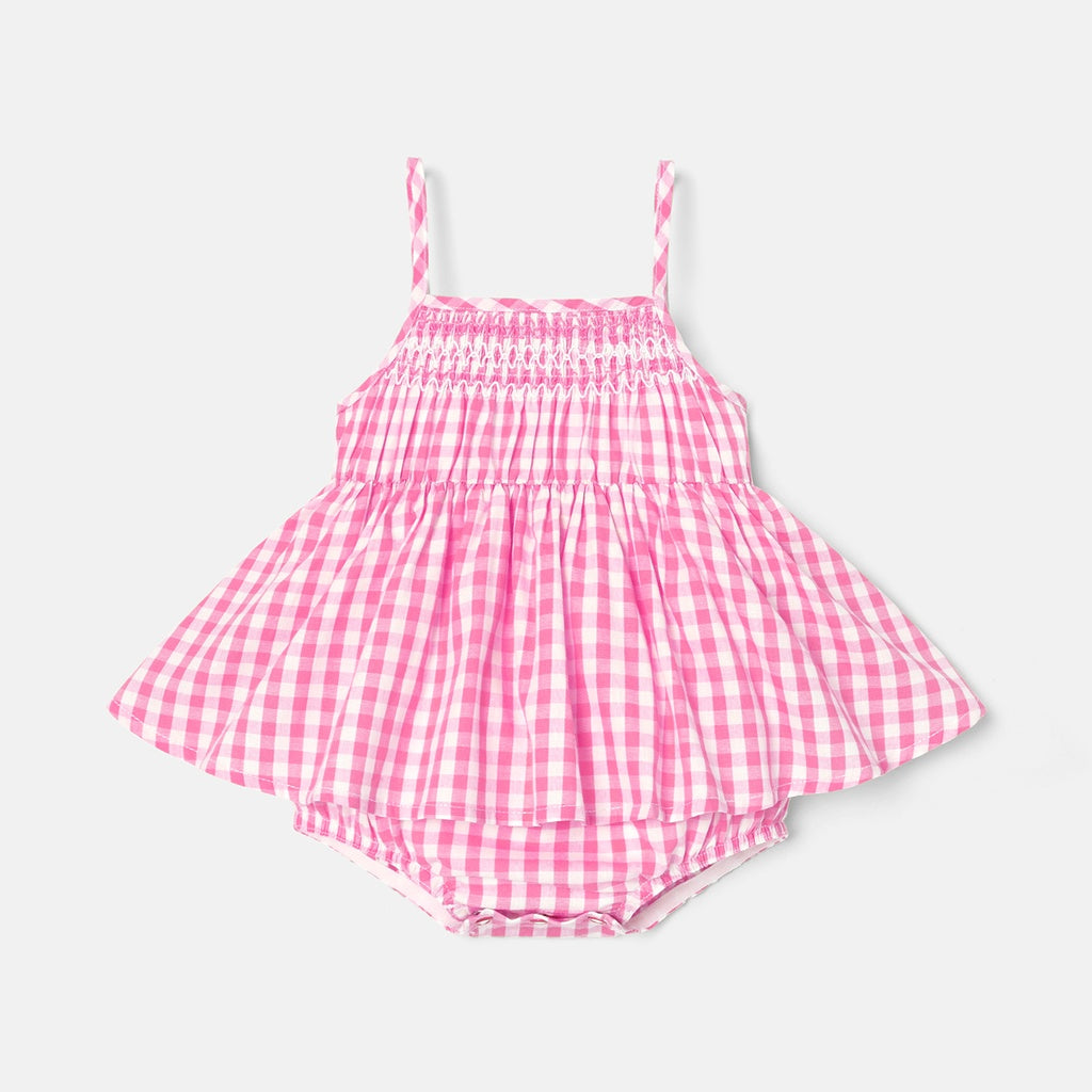 Baby Girl Plaid Cami Romper