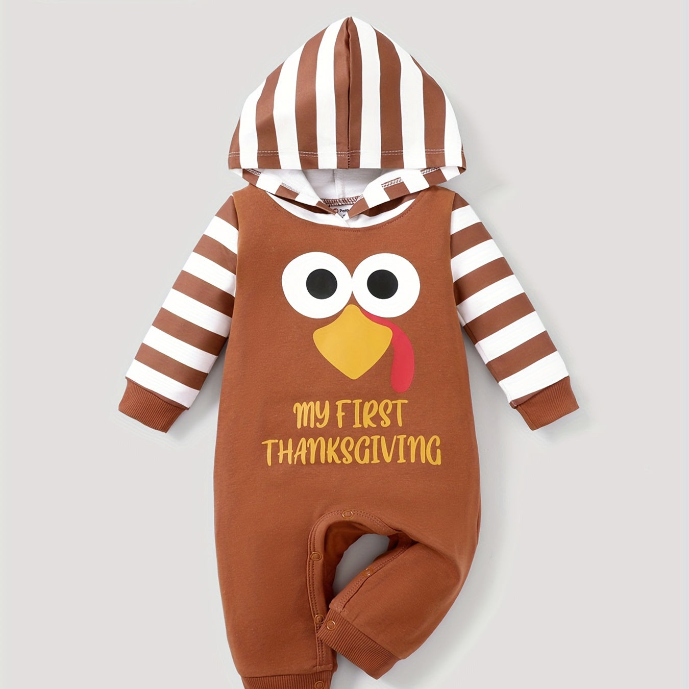 baby girl/boy cute turkey shape striped hoodie long sleeve