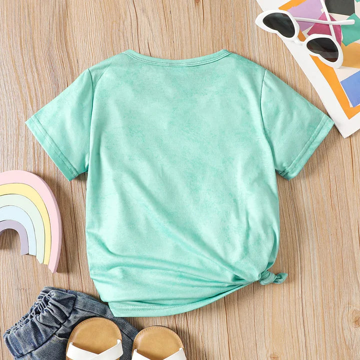 Short sleeve t-shirt with a cute cat print