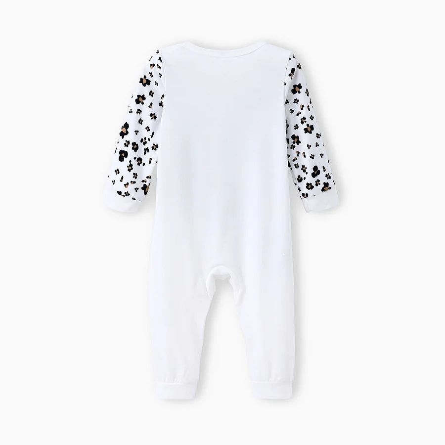 Baby Girl Rabbit Print Jumpsuit