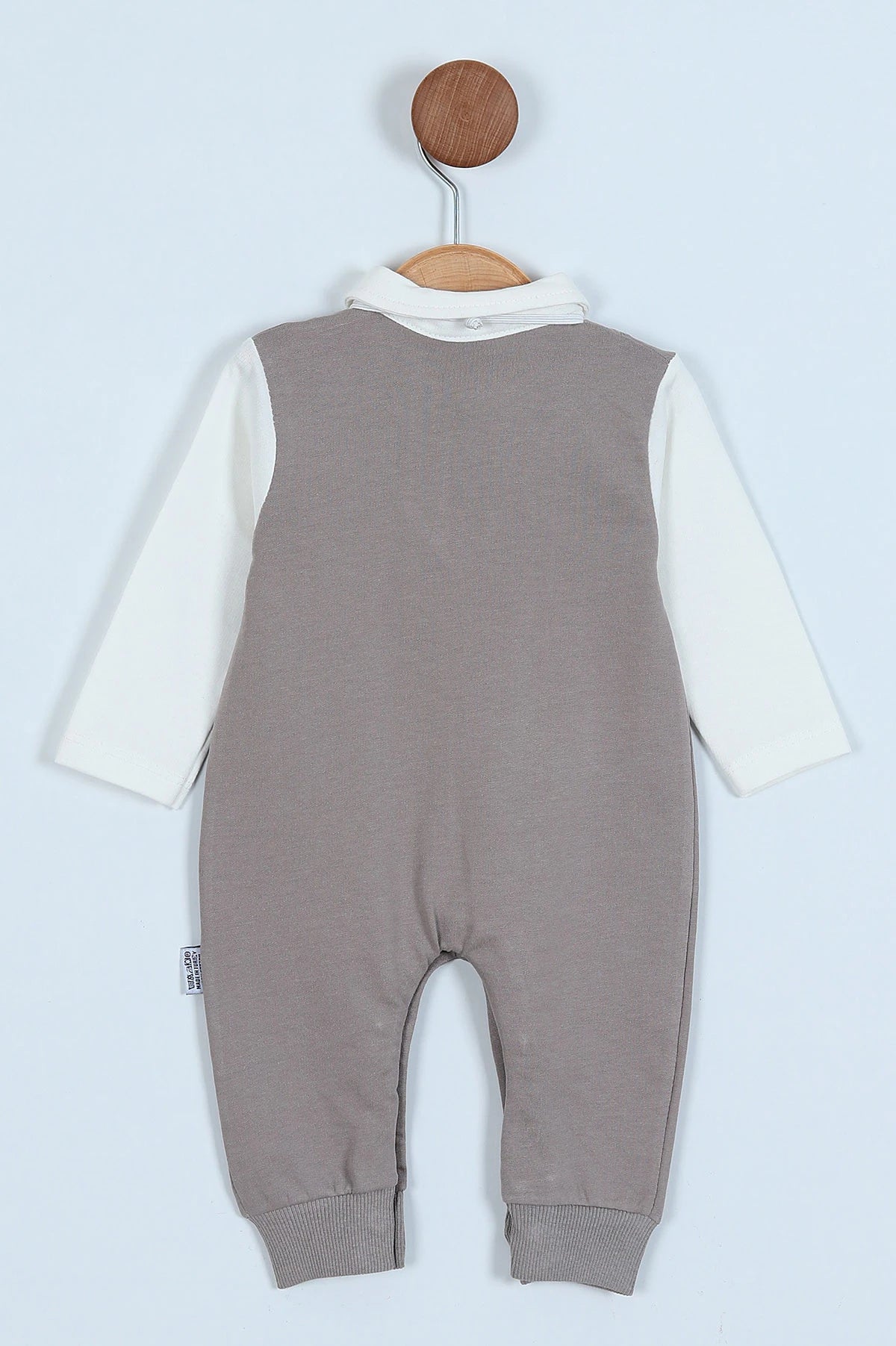 Printed Baby Boy Romper with Bow Tie