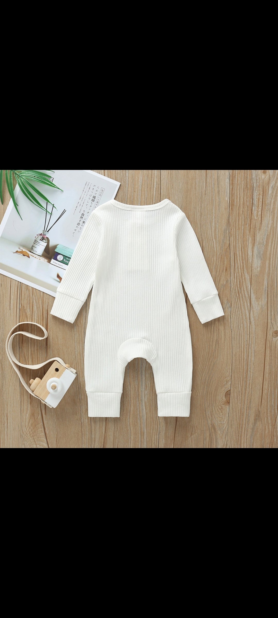Full Sleeve Rib Cotton Romper