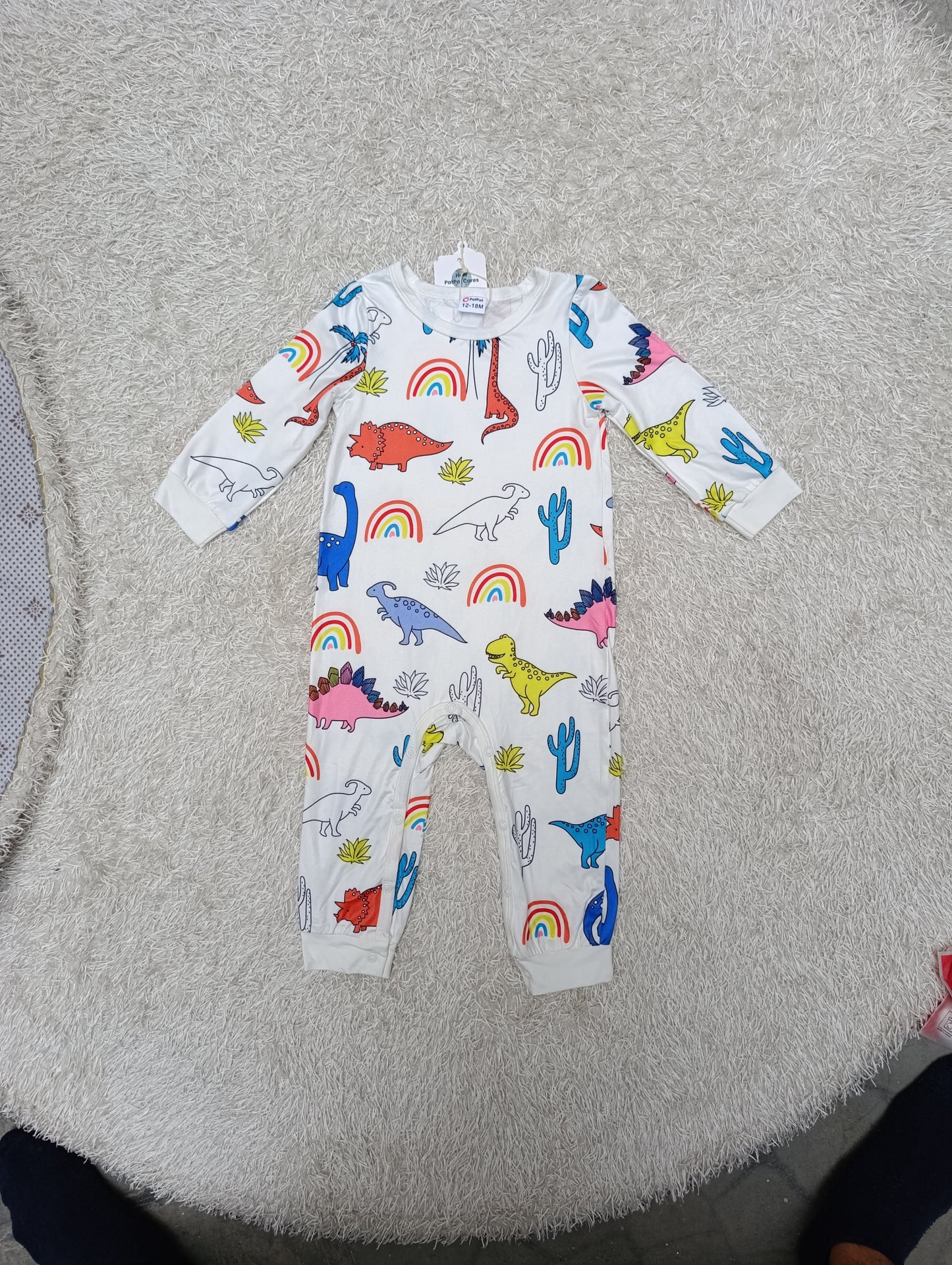Dino baby romper full sleeves