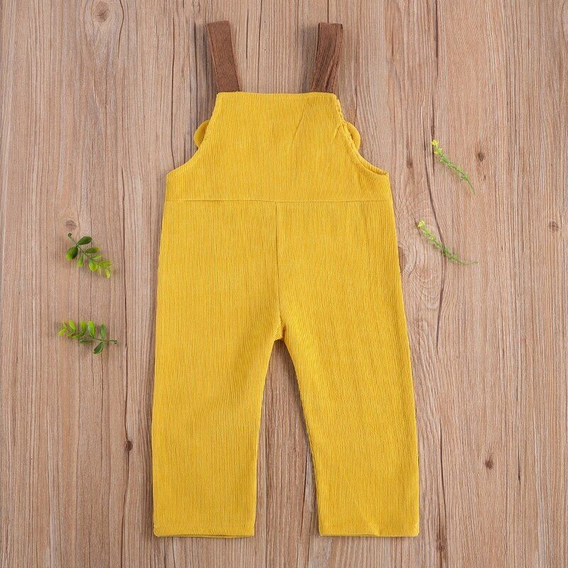Overalls Pants Cartoon Suspender Corduroy