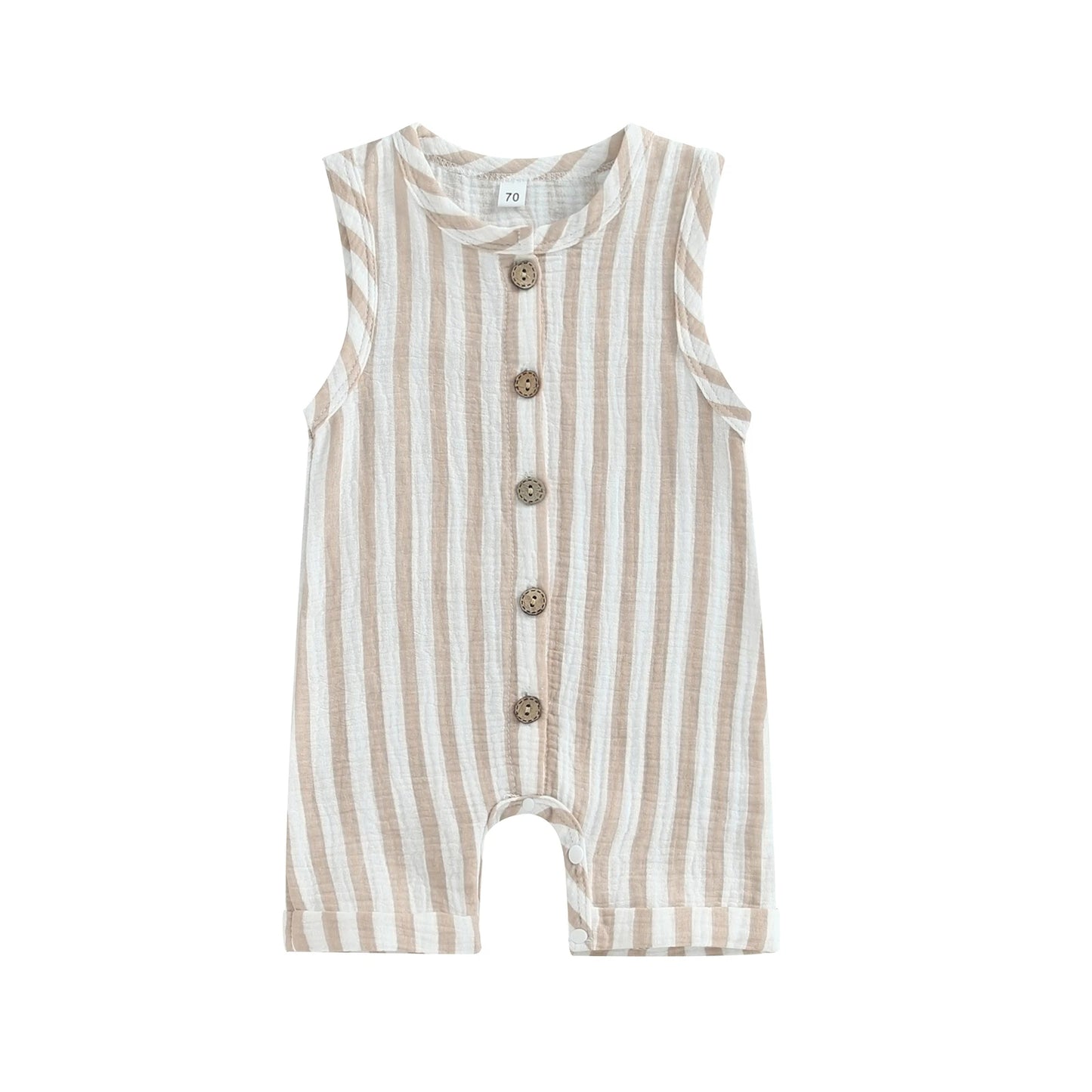 Stripe Short Sleeve Romper