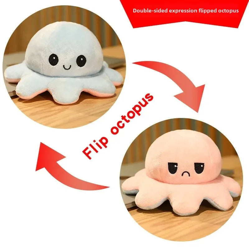 Double-Sided Flippy Octopus Plush Toy