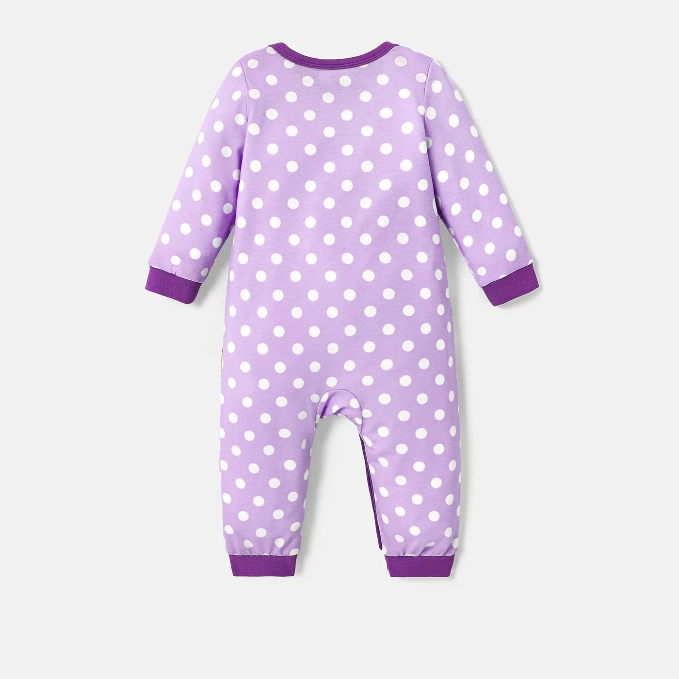 Disney Princess Baby Girls Long Sleeves Rompers Naia Graphic and Polka Dots
