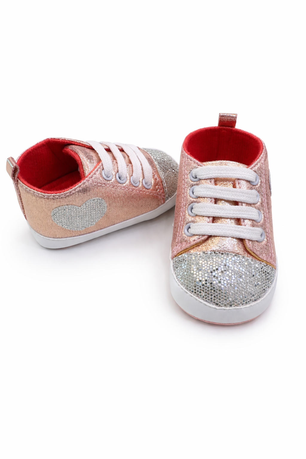 Baby Girls Pink Glitter Sneakers
(042LR)