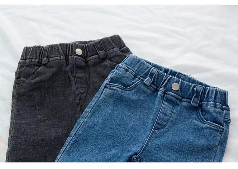 Kids Blue Denim Jeans with Elastic Waist & Back Pockets – Casual Everyday Wear