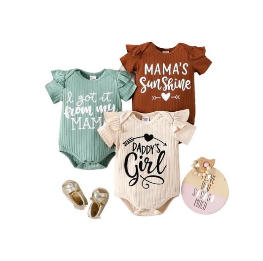Baby letter print sleeveless romper
