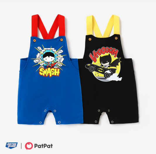 Justice League  Character Print Overalls