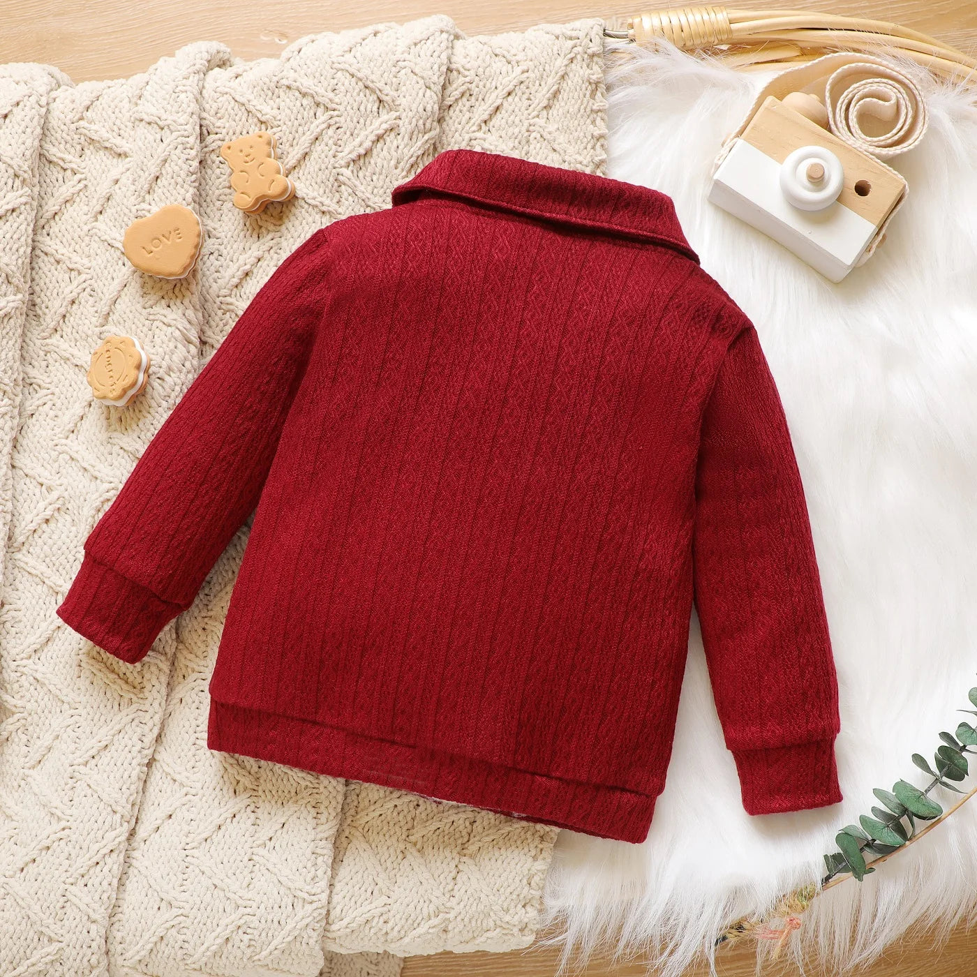 winter Solid Lapel Button Down Long-sleeve Outwear