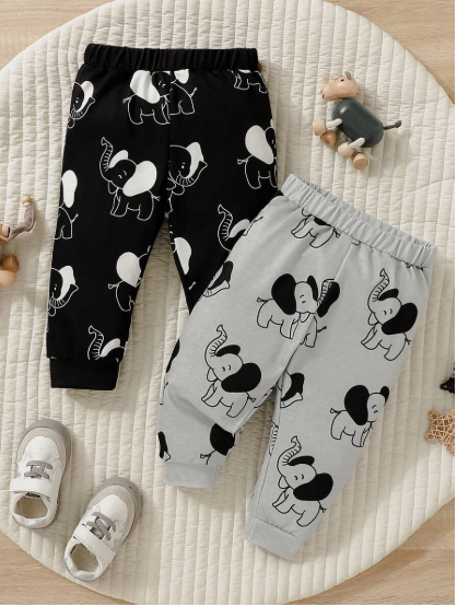 Boys Pants Elephant Print