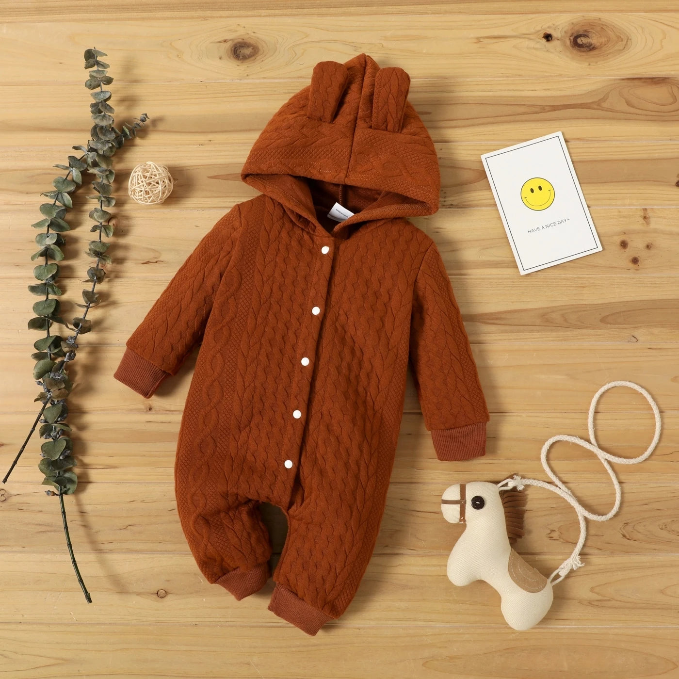 Winter Hooded Long Sleeve Jumpsuit