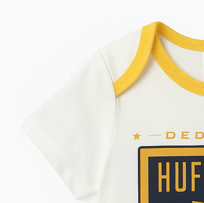 Harry Potter 1pc Baby Boy/girl College Badge Pattern Romper Yellow