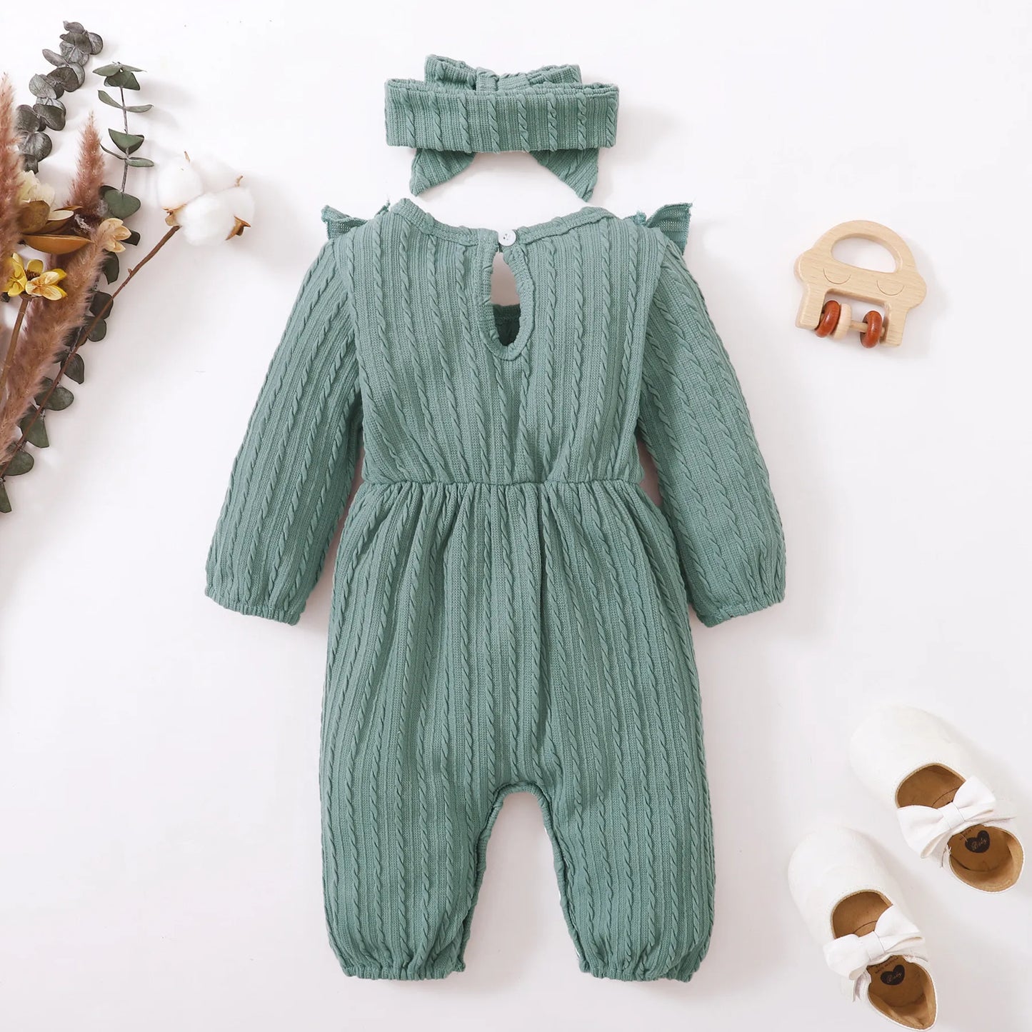 Baby all Long Sleeve Romper with bow