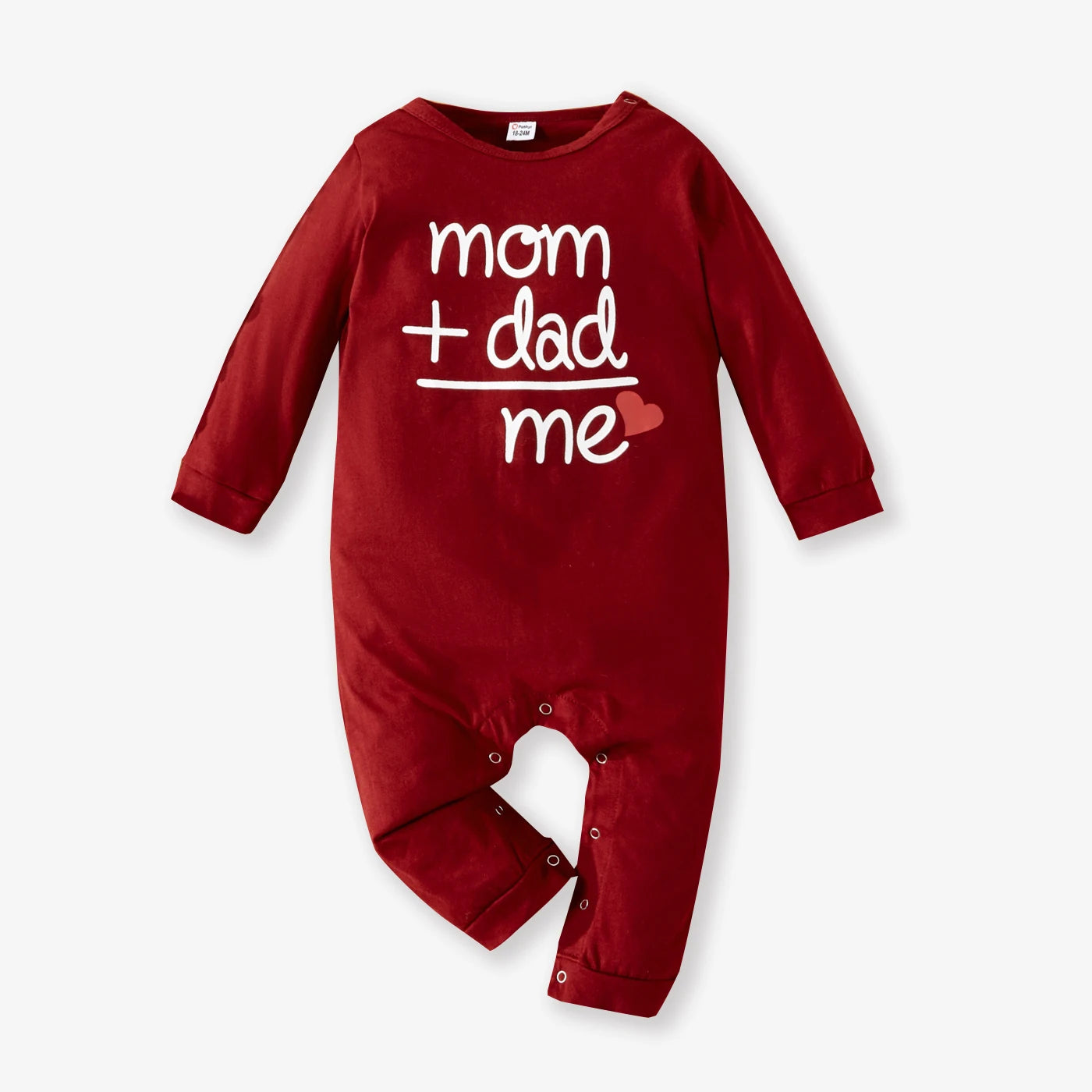 Baby Boy/Girl 95% Cotton Long-sleeve Love Heart and Letter Print Jumpsuit