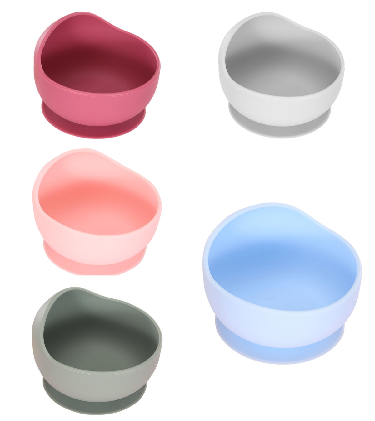 baby silicone tableware set with cartoon dolphin dinner set 9pieces -H