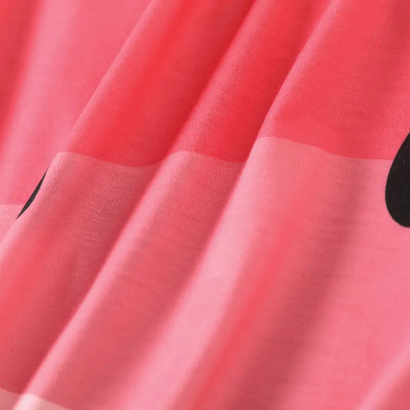 girl dress with watermelon print and color-block cami