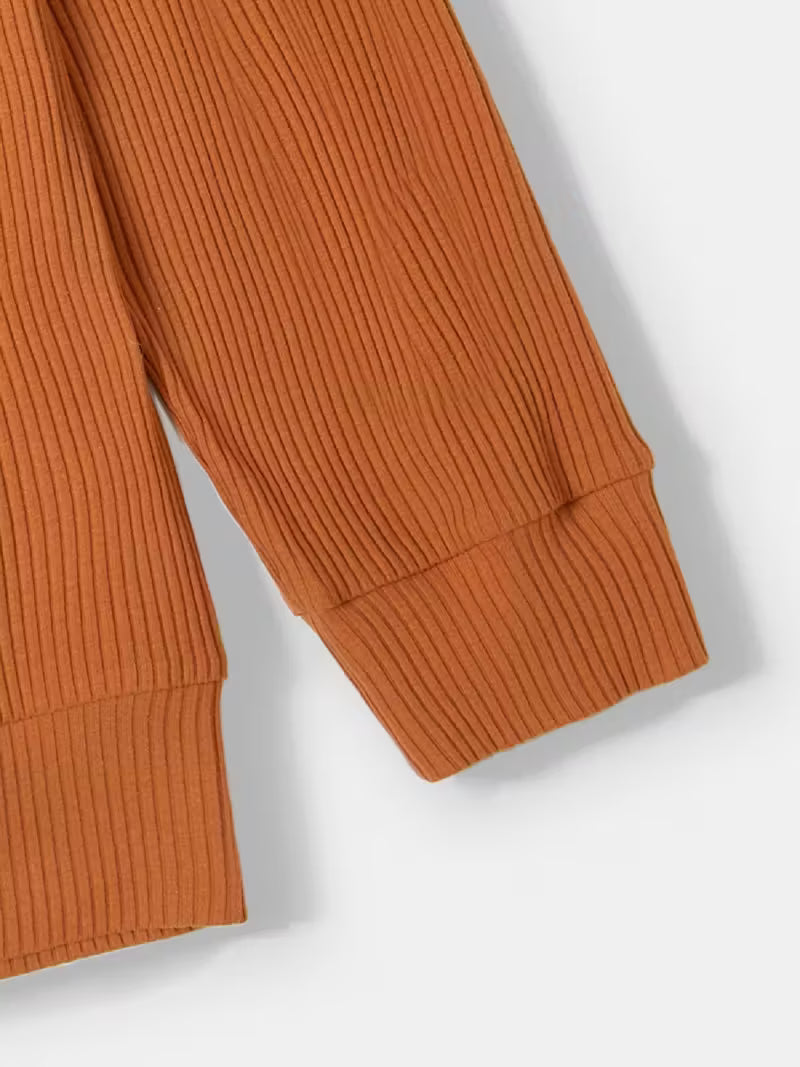 Rib Knit Colorblock Long-sleeve Bodycon Tops