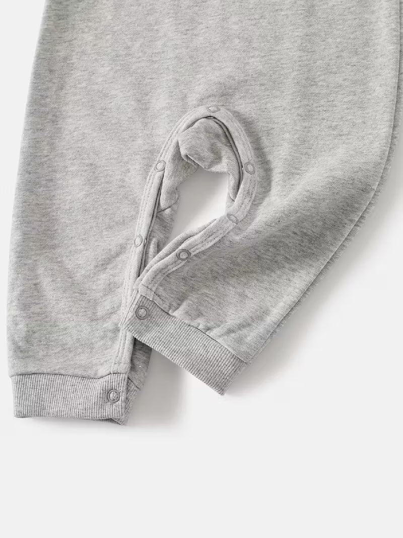 Casual Cotton Jumpsuit with Letter Print Just a girl and mama, for Babies and Girls