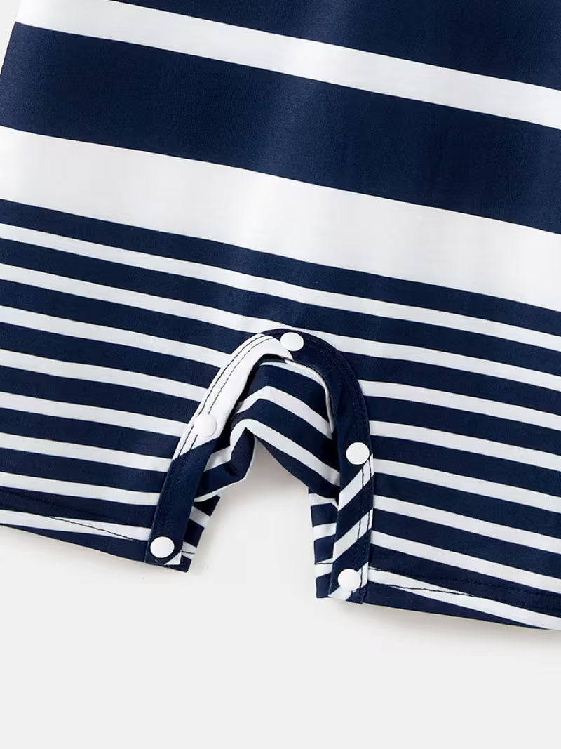 Striped Short Sleeve romper