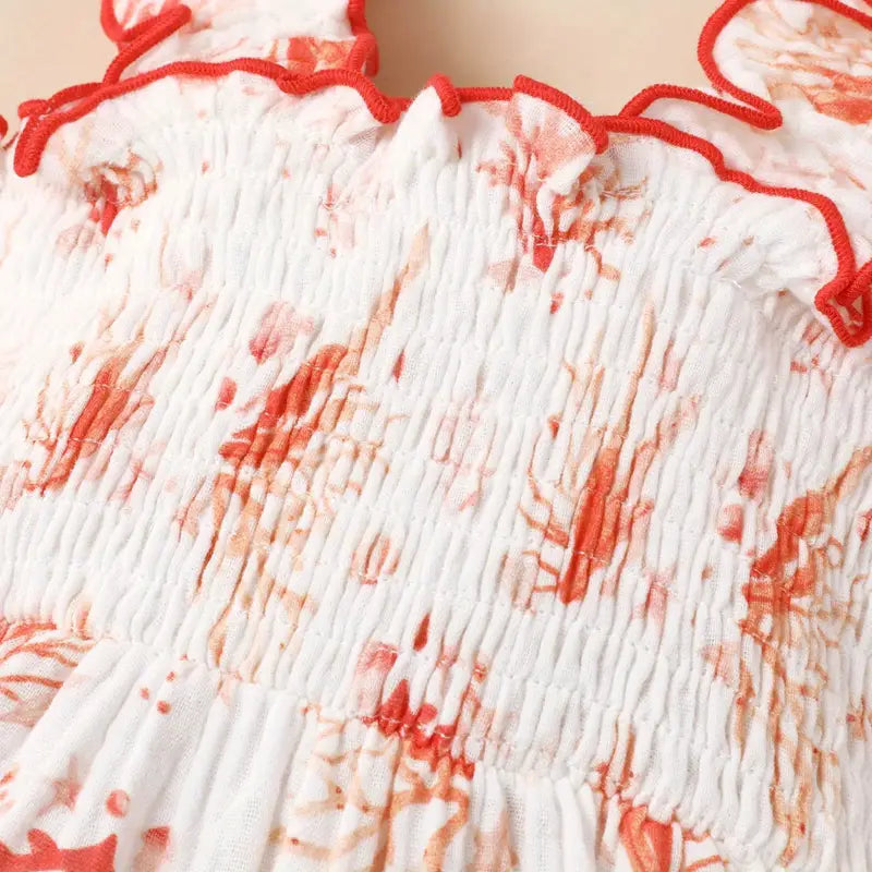 baby girls 100 cotton coral print Smoked