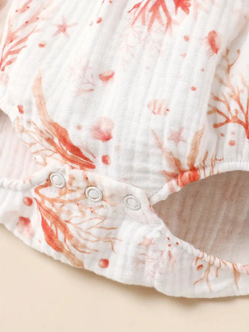baby girls 100 cotton coral print Smoked