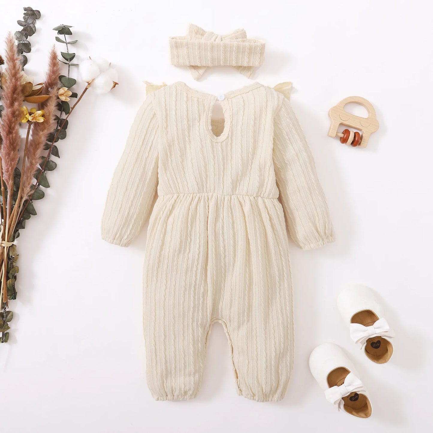 Baby all Long Sleeve Romper with bow