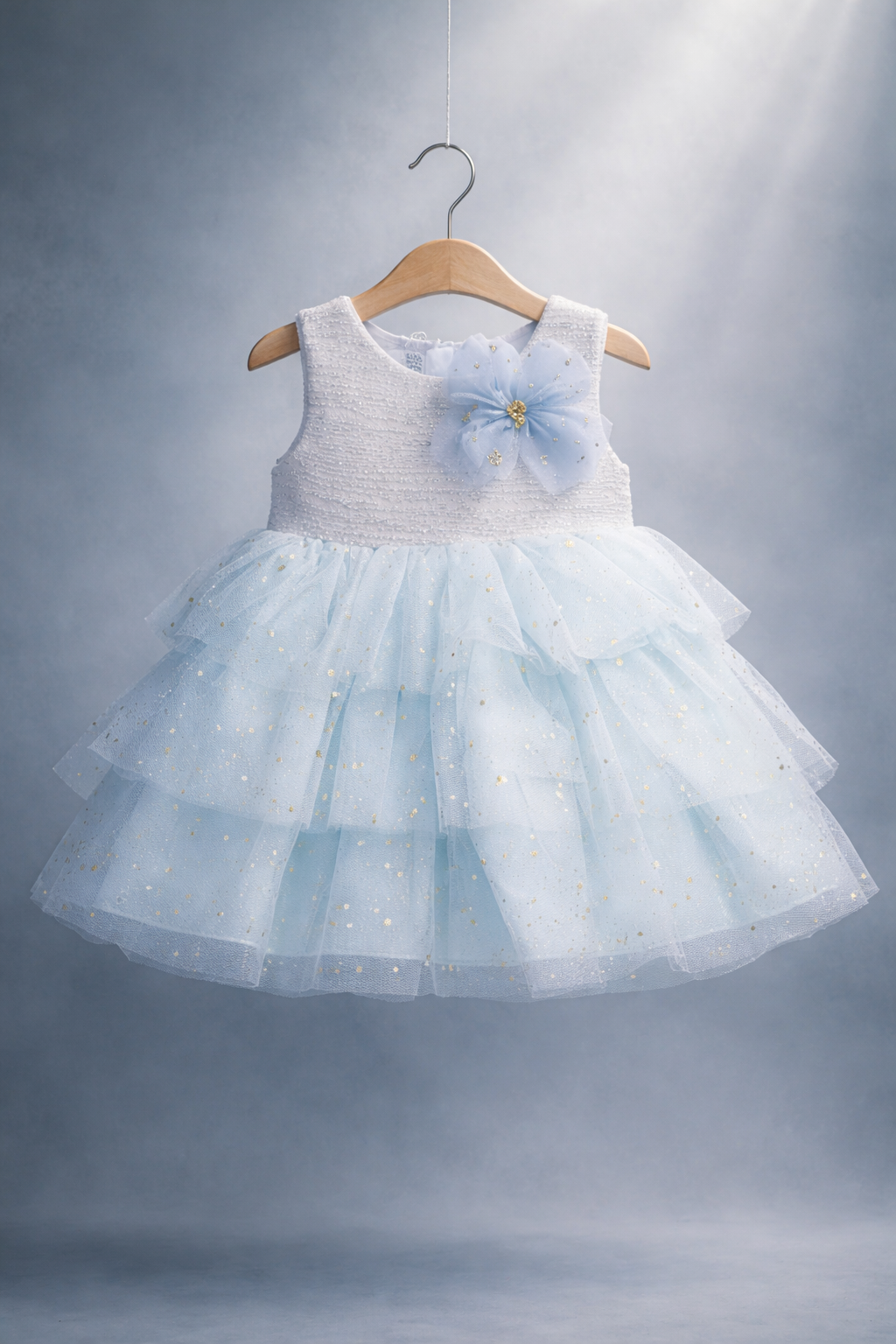 Luxury Baby Outfit with Cancan – Soft Cotton Lining & Fluffy Party Wear Dress (042LR)